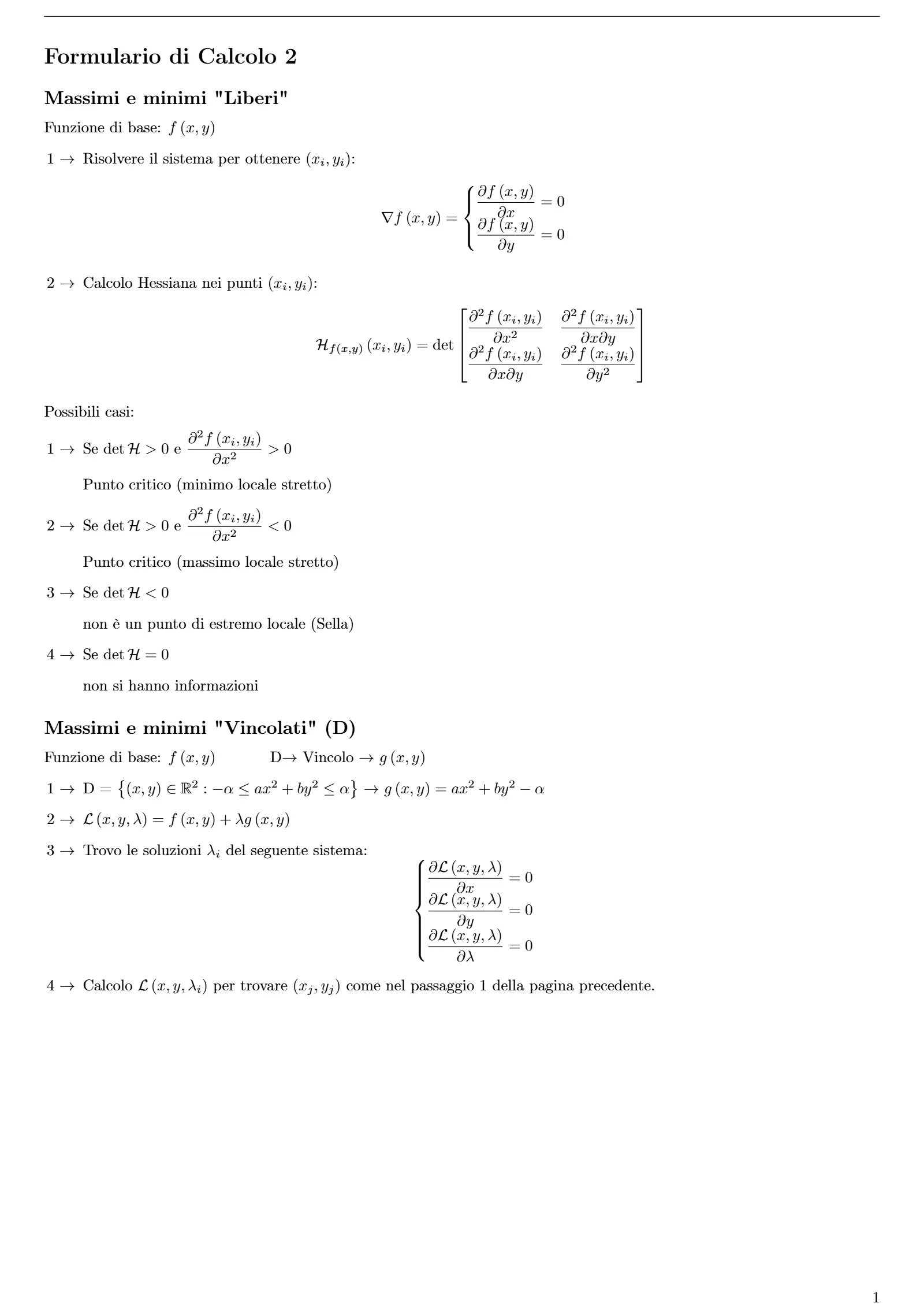 Anteprima degli appunti di Analisi Matematica 2