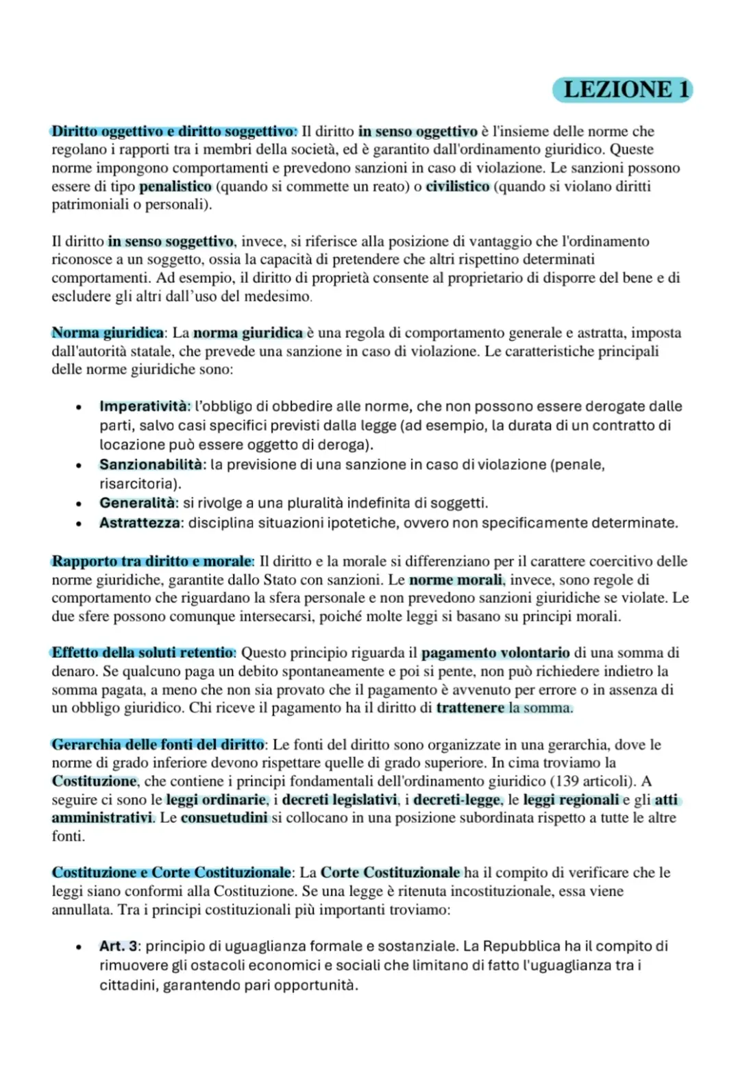 Anteprima degli appunti di Istituzioni Di Diritto Privato