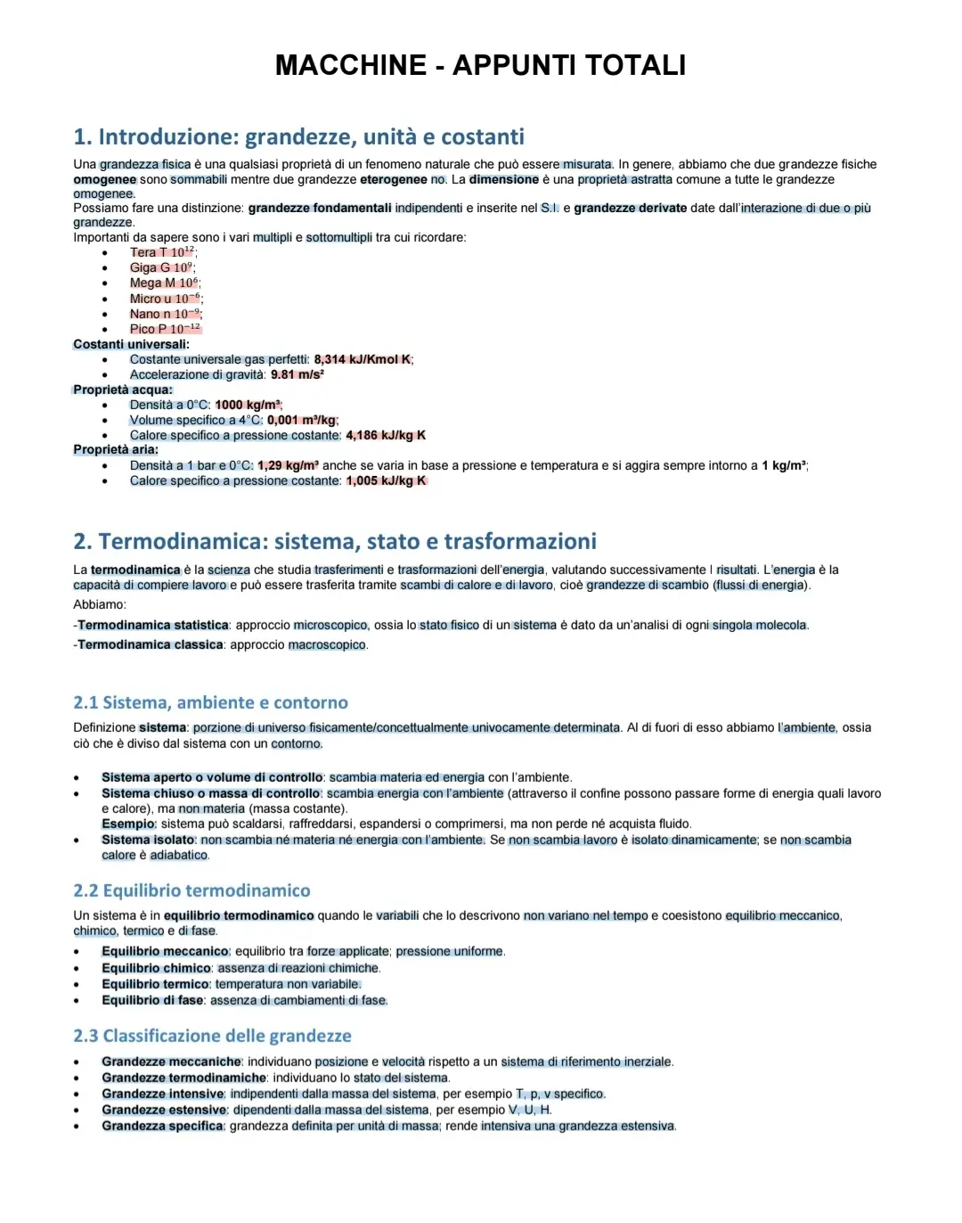 Anteprima degli appunti di Macchine