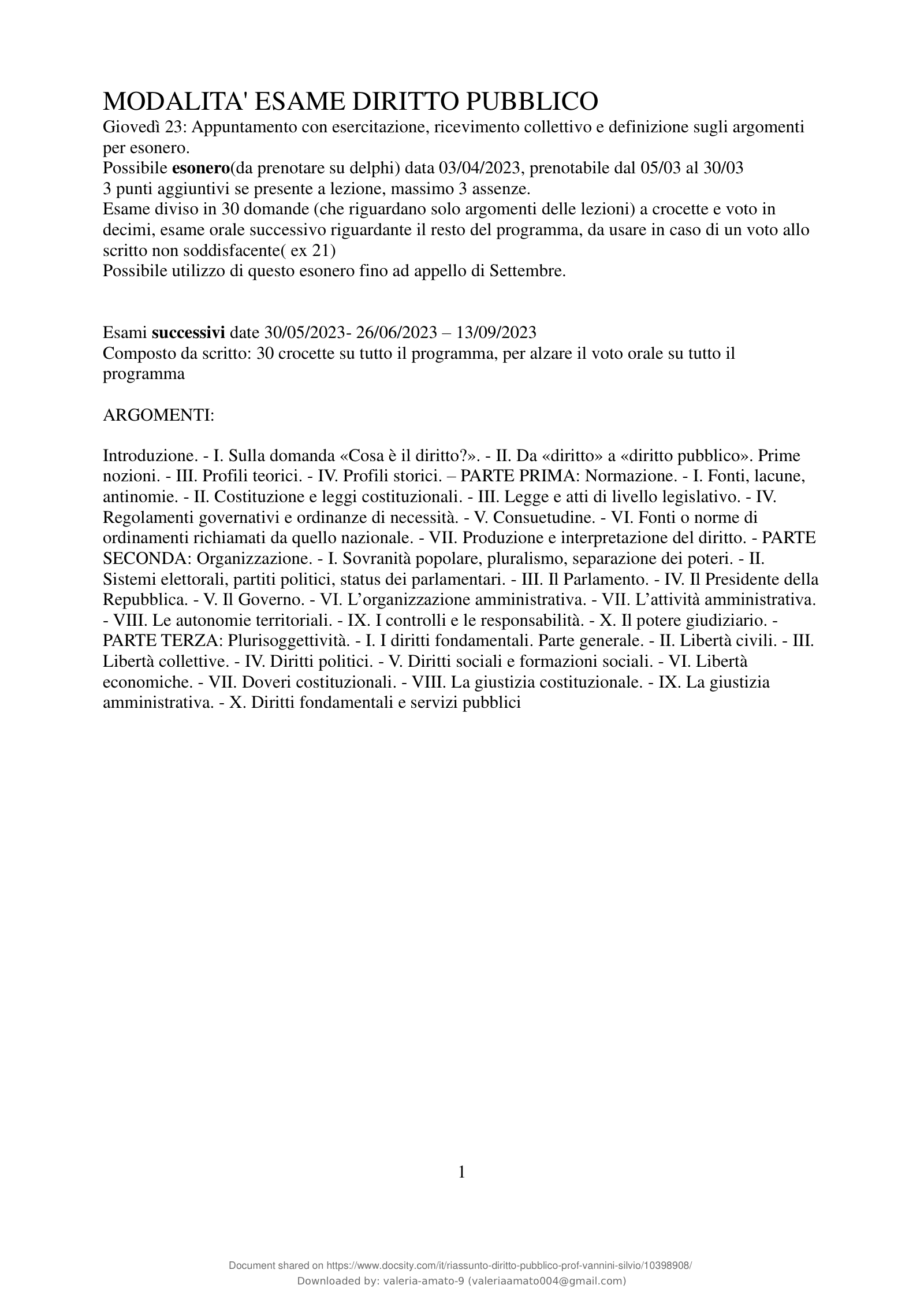 Anteprima degli appunti di Istituzioni Di Diritto Pubblico