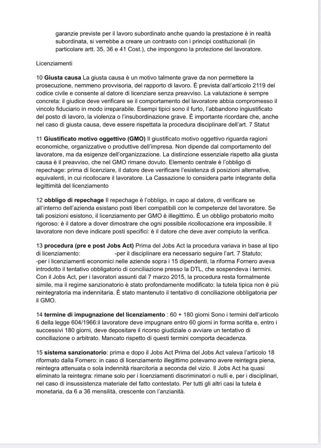 Anteprima degli appunti di Diritto Del Lavoro