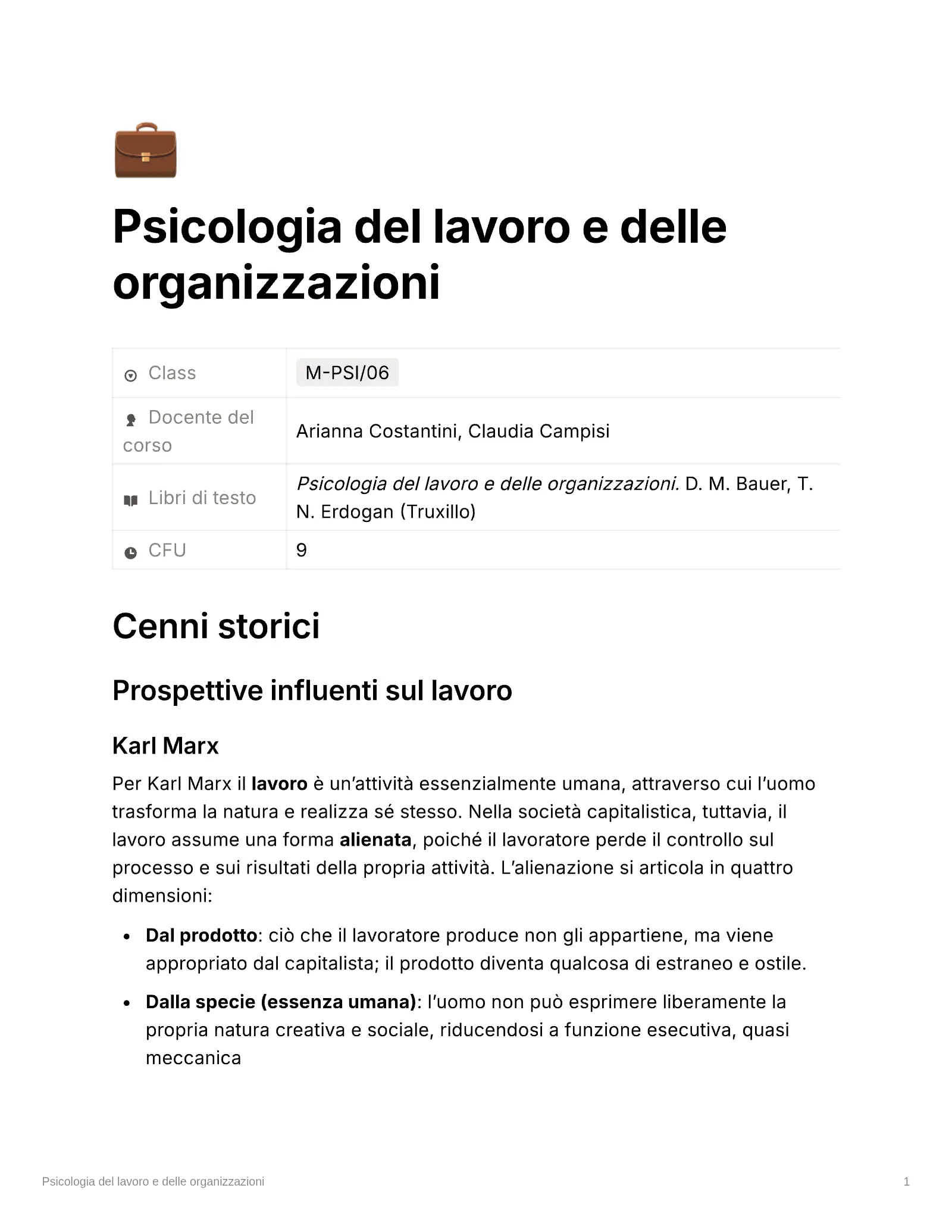 Anteprima degli appunti di Psicologia Del Lavoro E Delle Organizzazioni