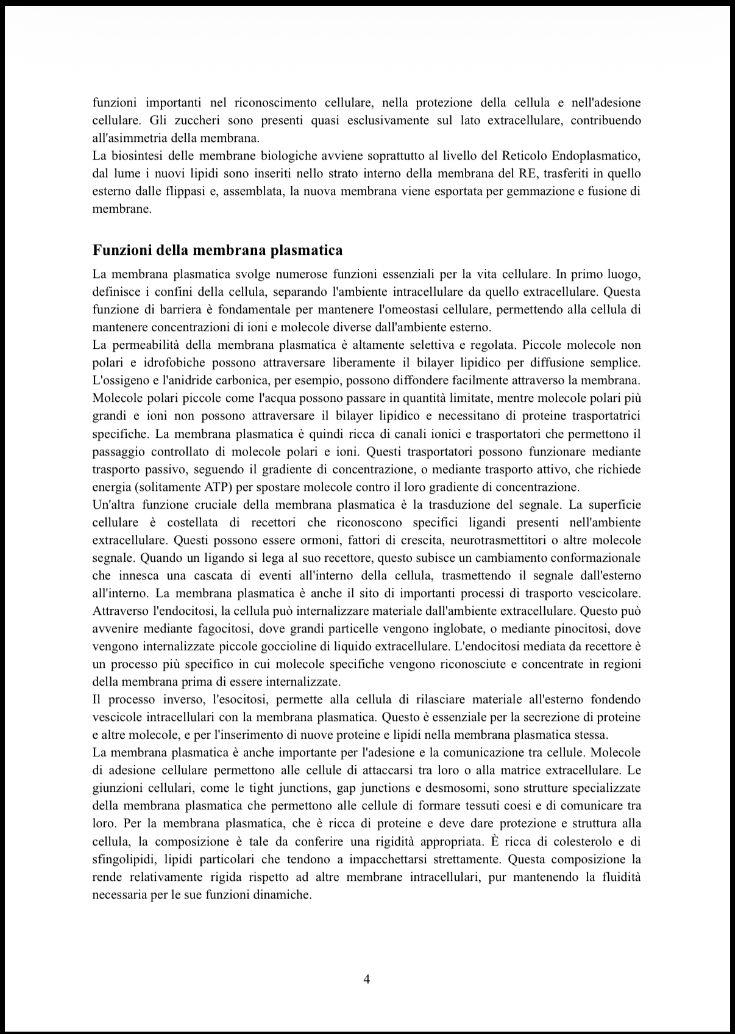 Anteprima degli appunti di Architettura E Dinamiche Subcellulari