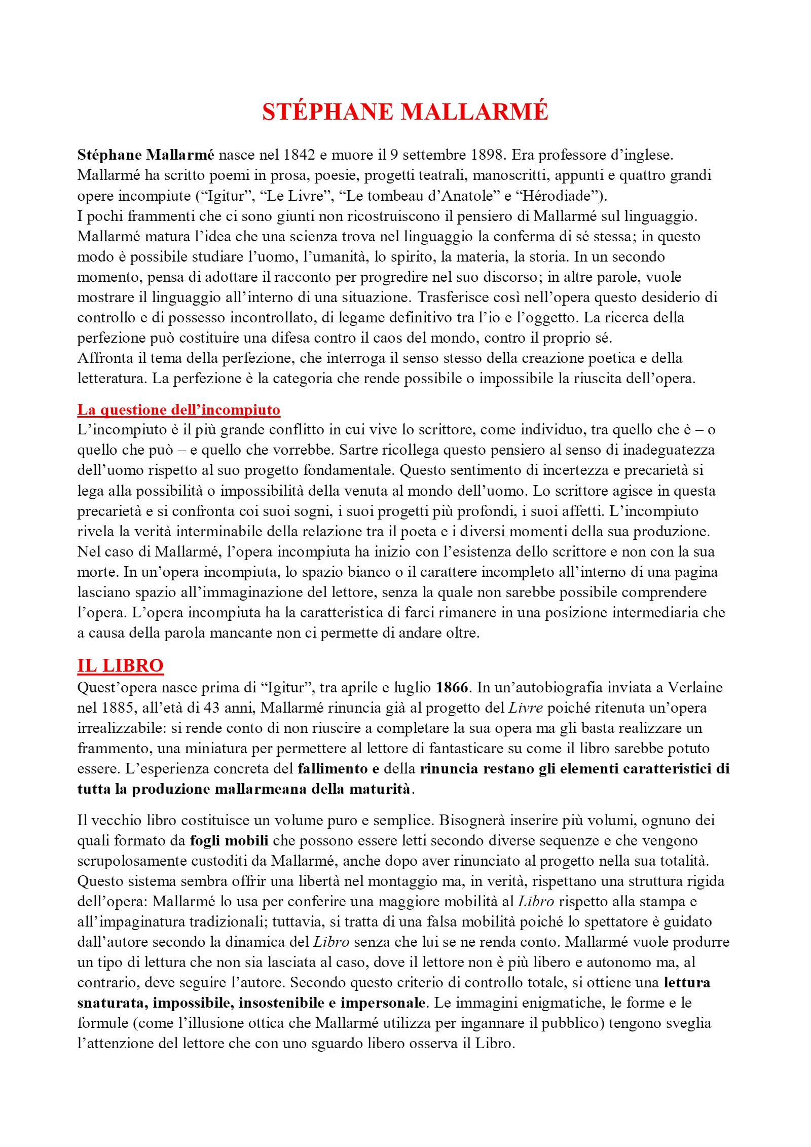 Anteprima degli appunti di Letteratura Francese 1