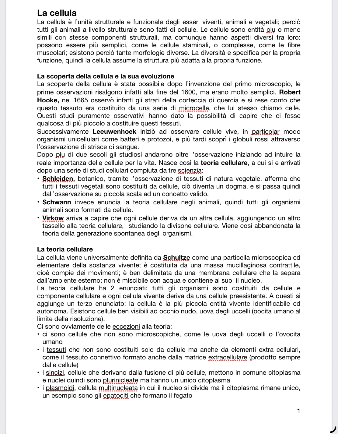 Anteprima degli appunti di Citologia E Istologia