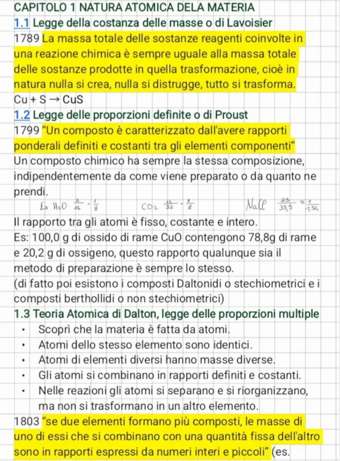 Anteprima degli appunti di Chimica Generale E Inorganica 1