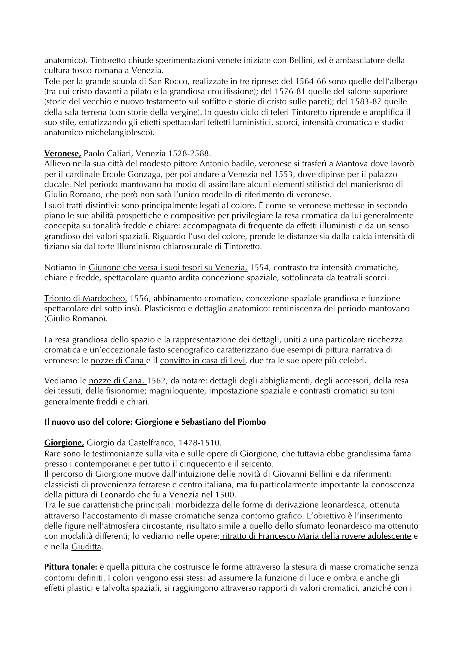Anteprima degli appunti di Storia Dell'arte Moderna