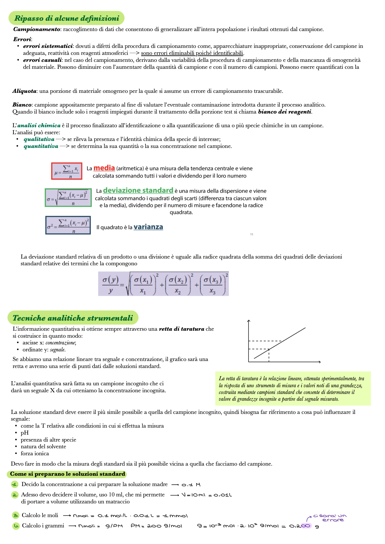 Anteprima degli appunti di Chimica Analitica IIi