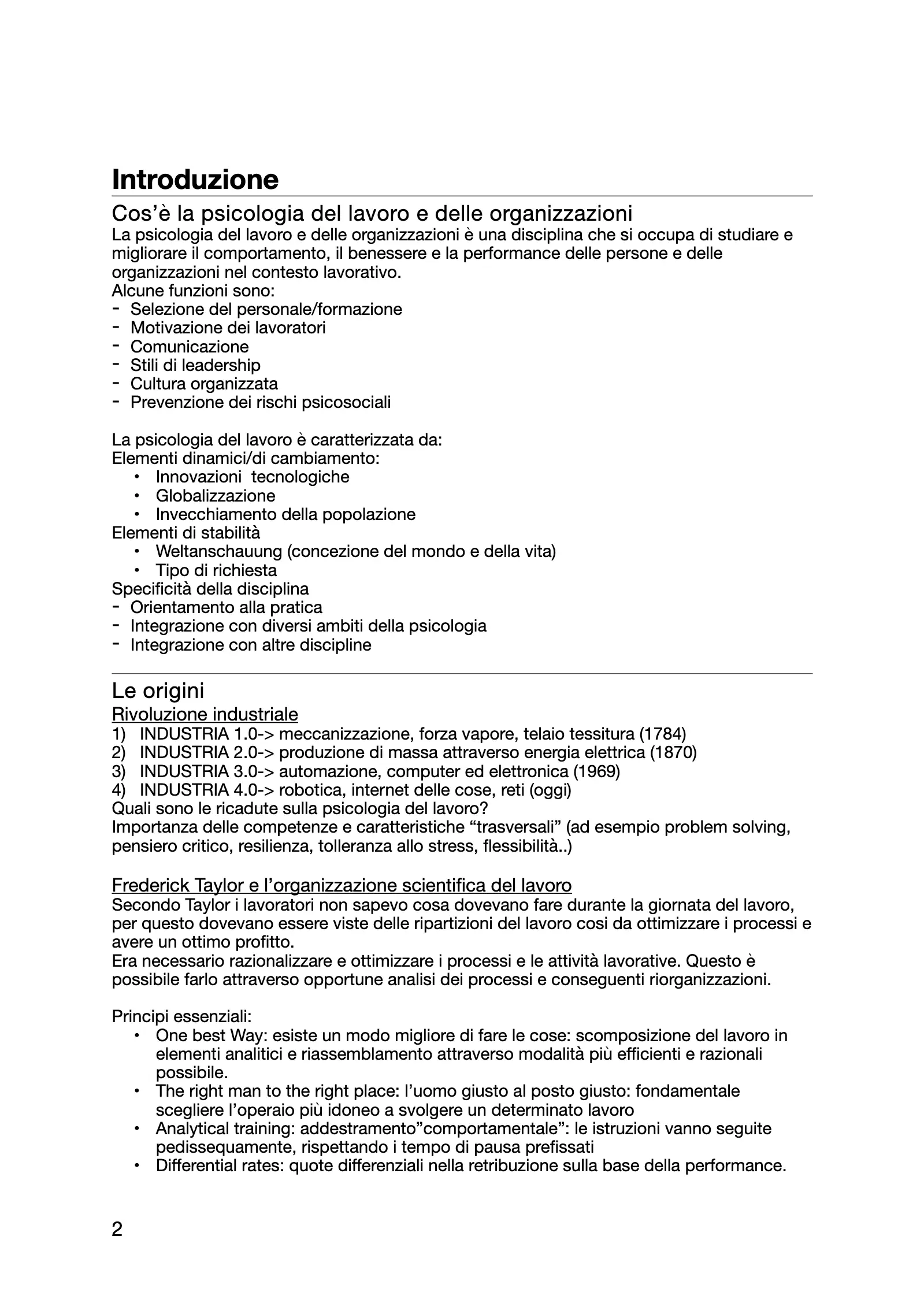 Anteprima degli appunti di Psicologia Del Lavoro E Delle Organizzazioni