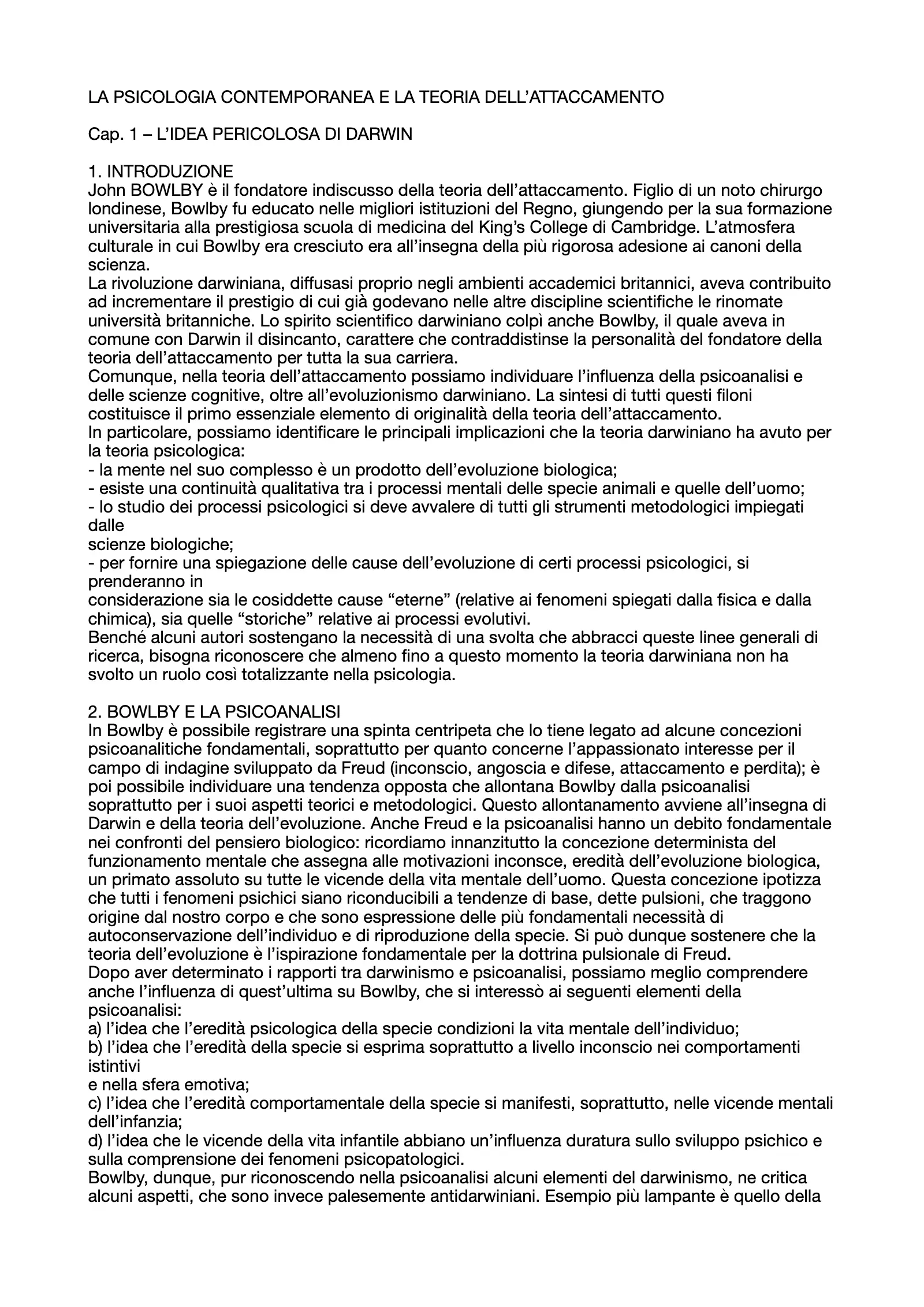 Anteprima degli appunti di Psicologia Dinamica: Teoria E Metodi