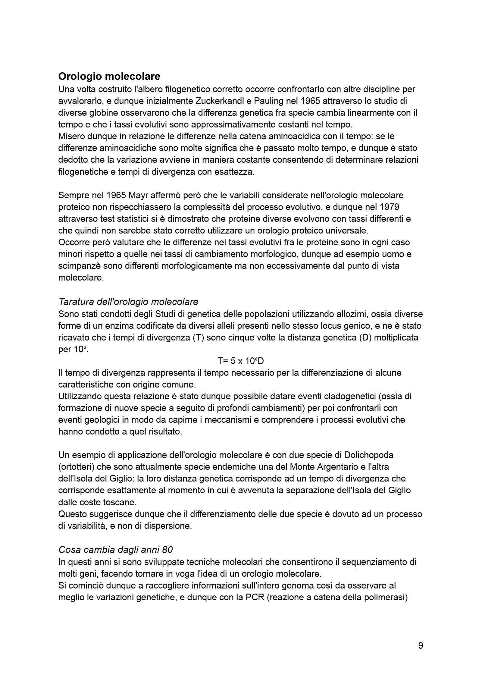 Anteprima degli appunti di Zoologia E Parassitologia