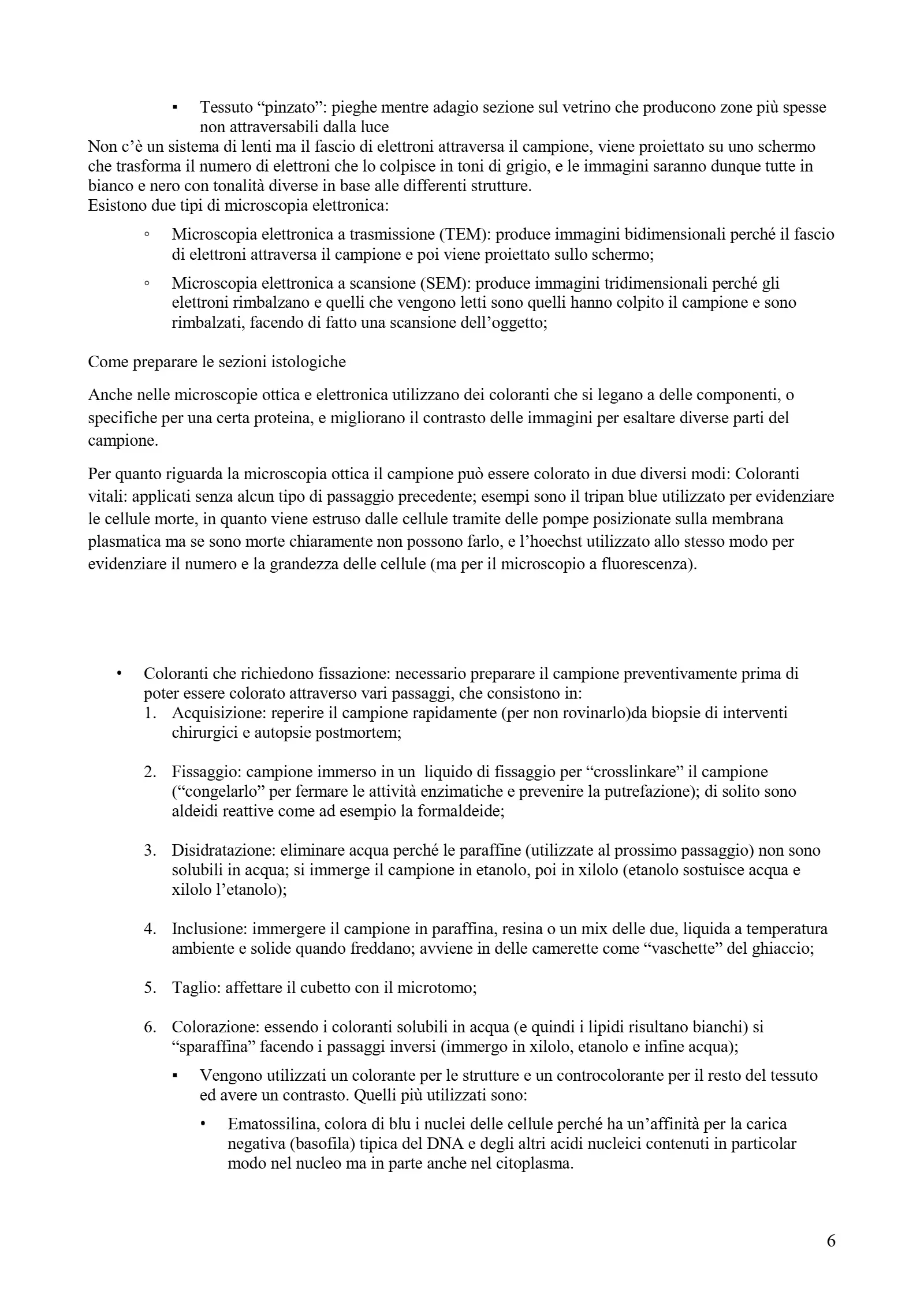 Anteprima degli appunti di Citologia E Istologia