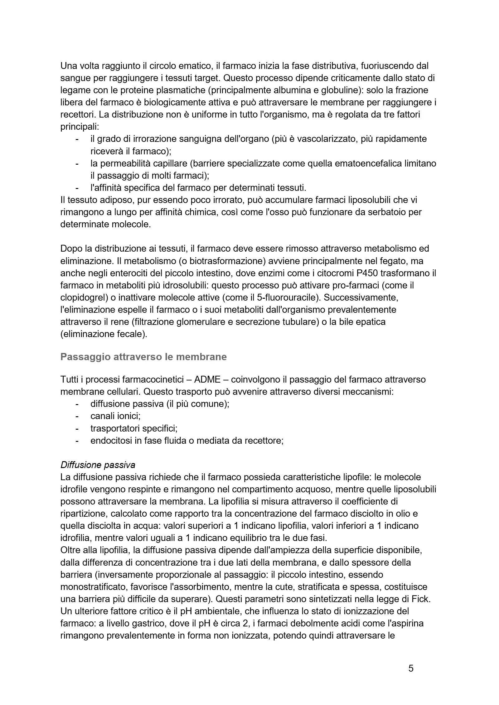 Anteprima degli appunti di Patologia Generale, Biochimica Clinica, Farmacologia Della Nutrizione