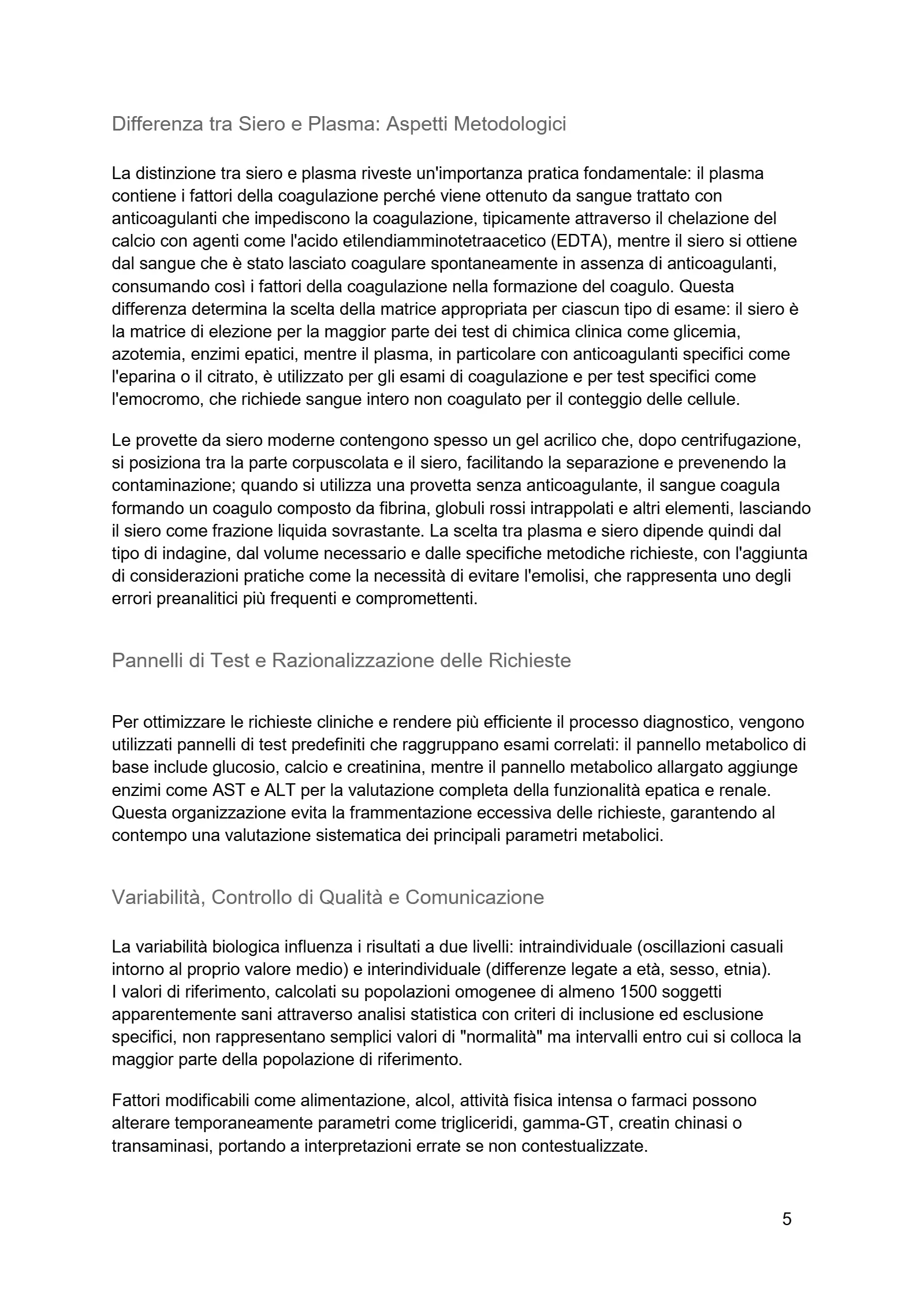 Anteprima degli appunti di Patologia Generale, Biochimica Clinica, Farmacologia Della Nutrizione