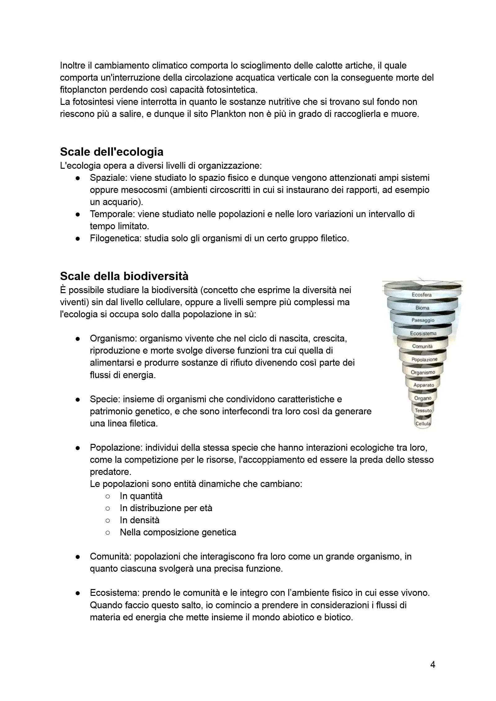 Anteprima degli appunti di Ecologia