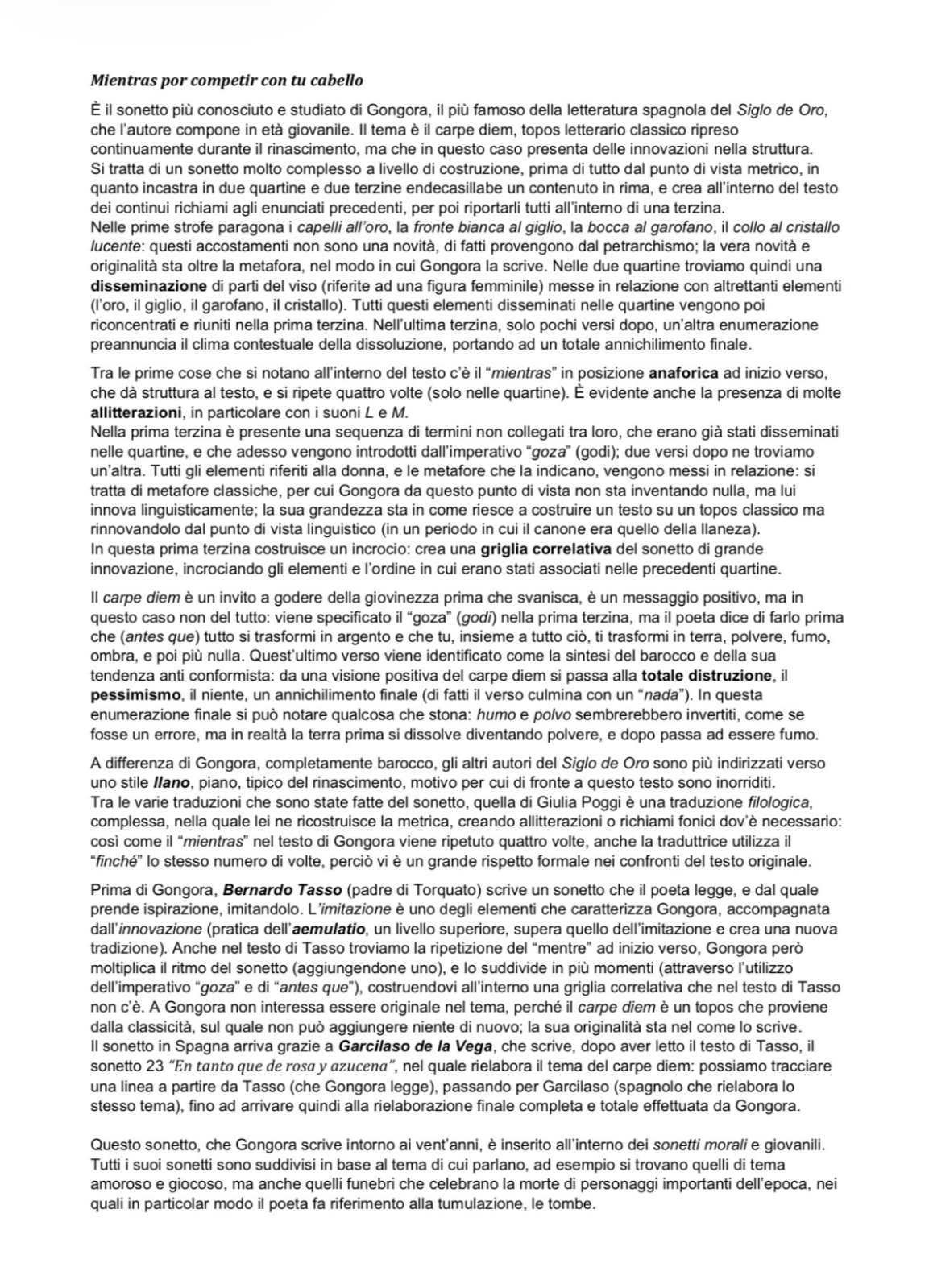 Anteprima degli appunti di Letteratura Spagnola 2