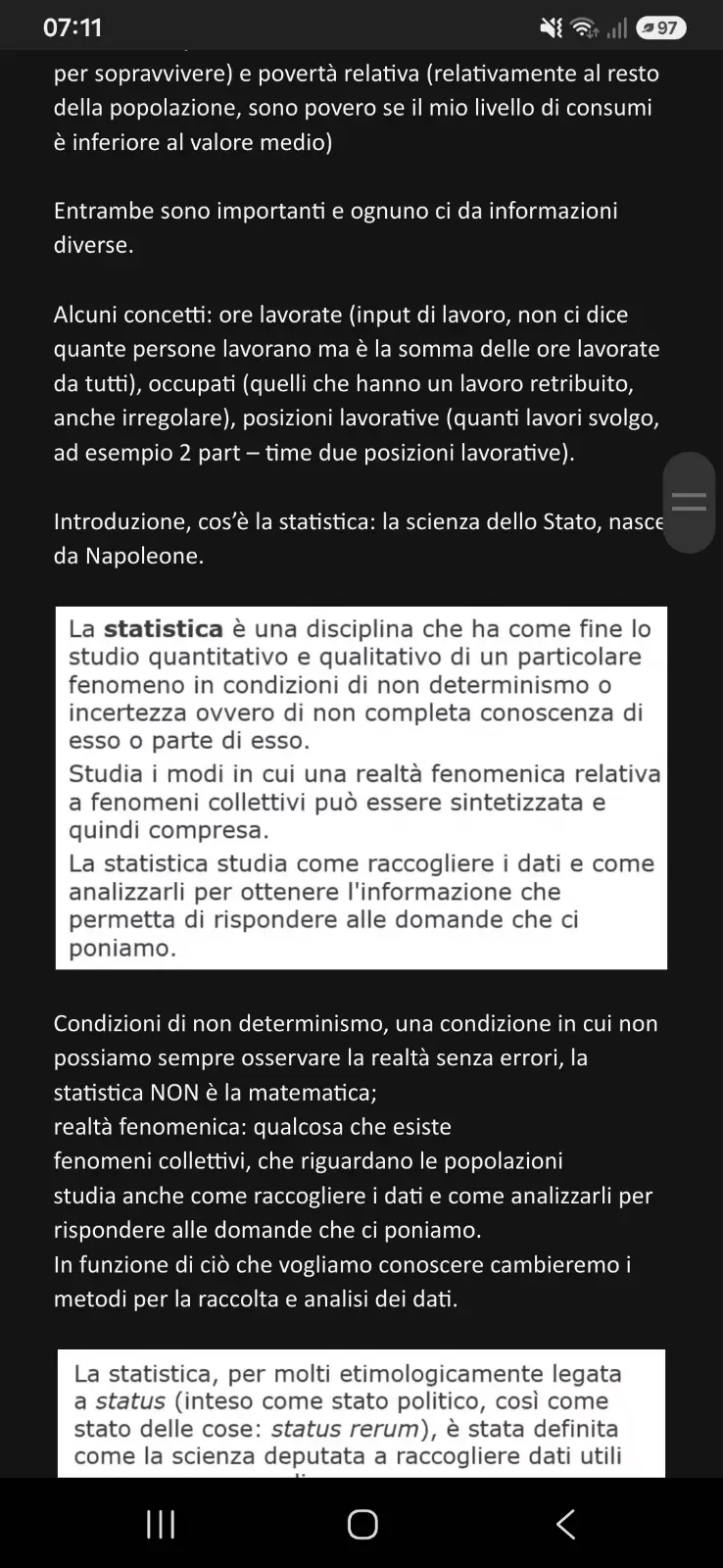Anteprima degli appunti di Statistica