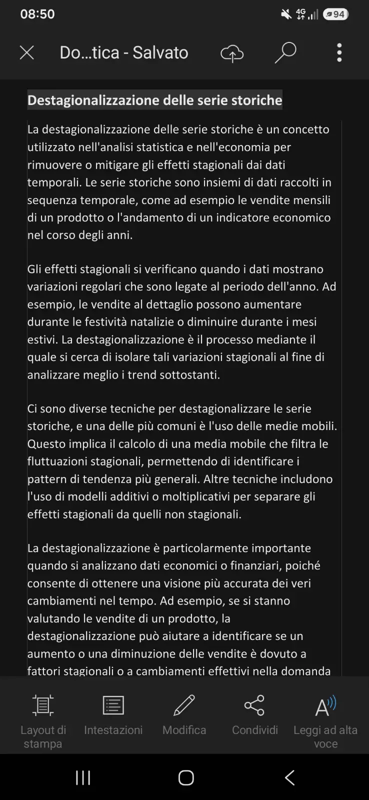 Anteprima degli appunti di Statistica