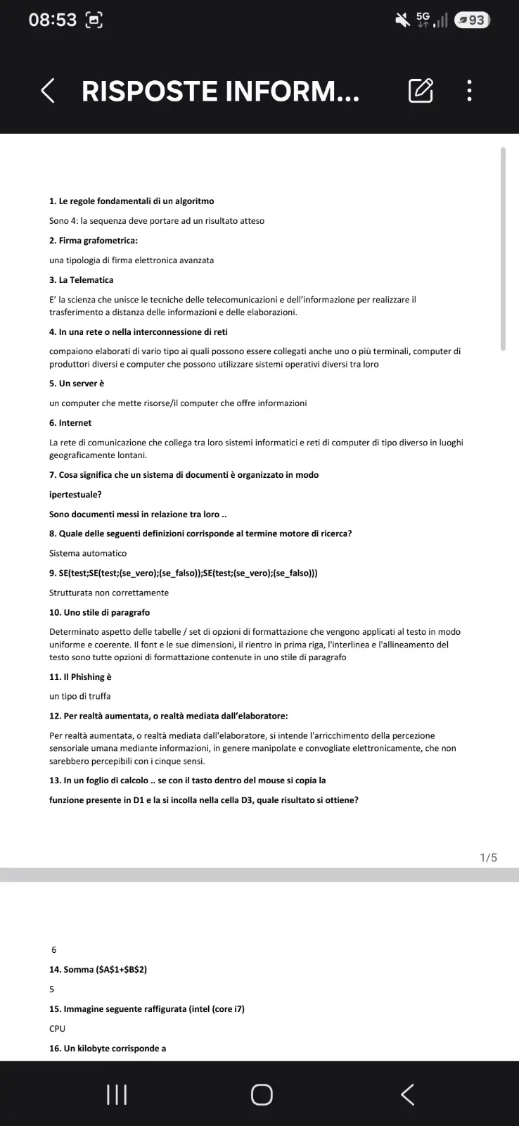Anteprima degli appunti di Informatica