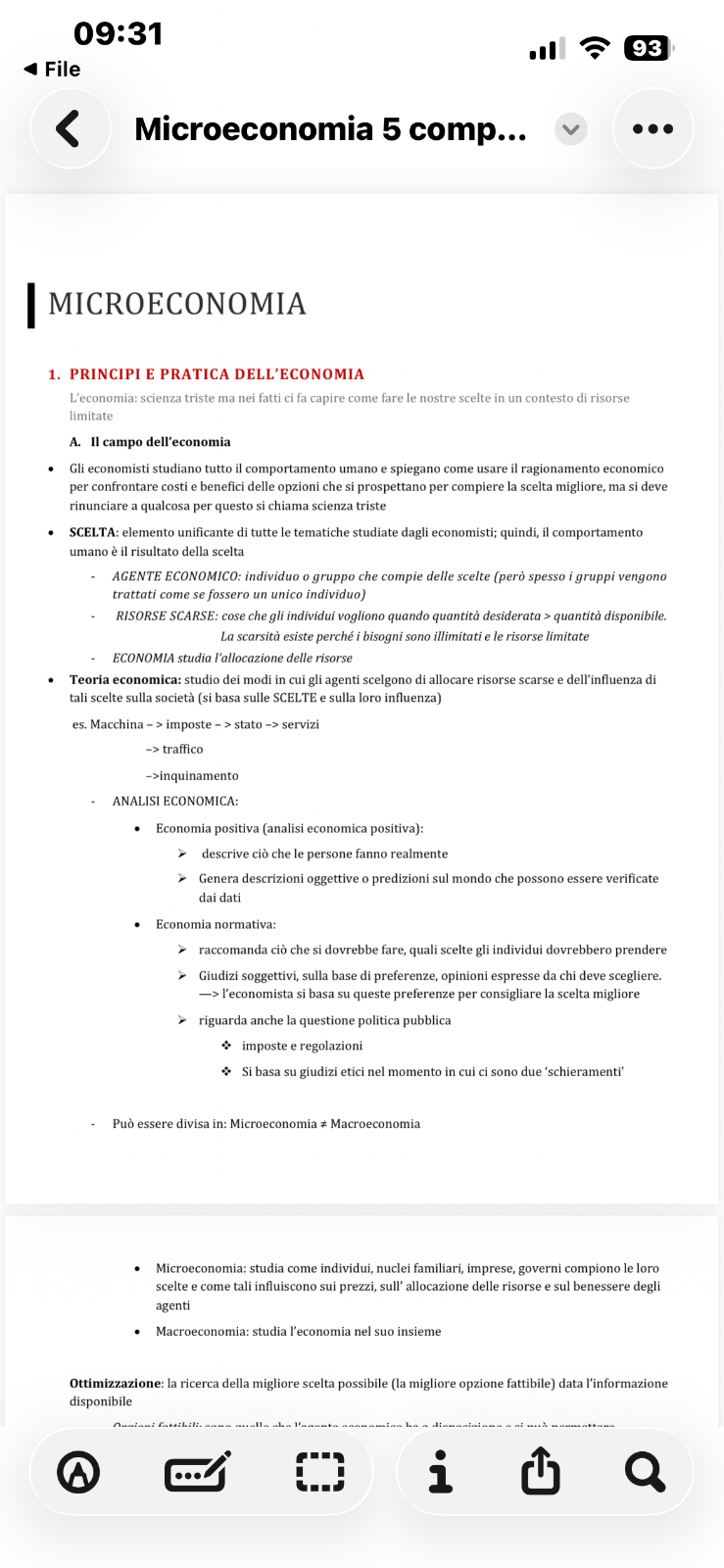 Anteprima degli appunti di Microeconomia