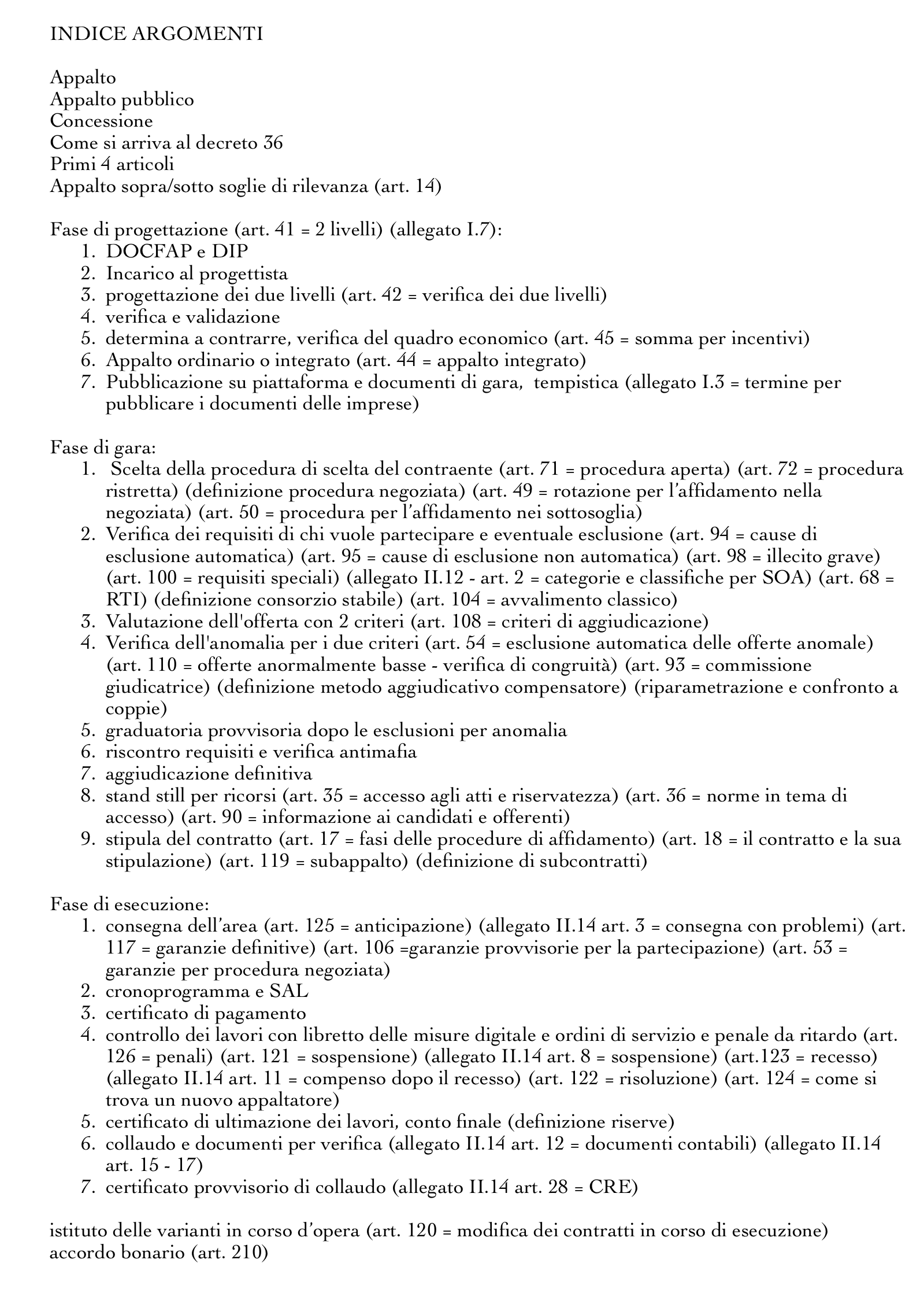 Anteprima degli appunti di Legislazione Delle Opere Pubbliche