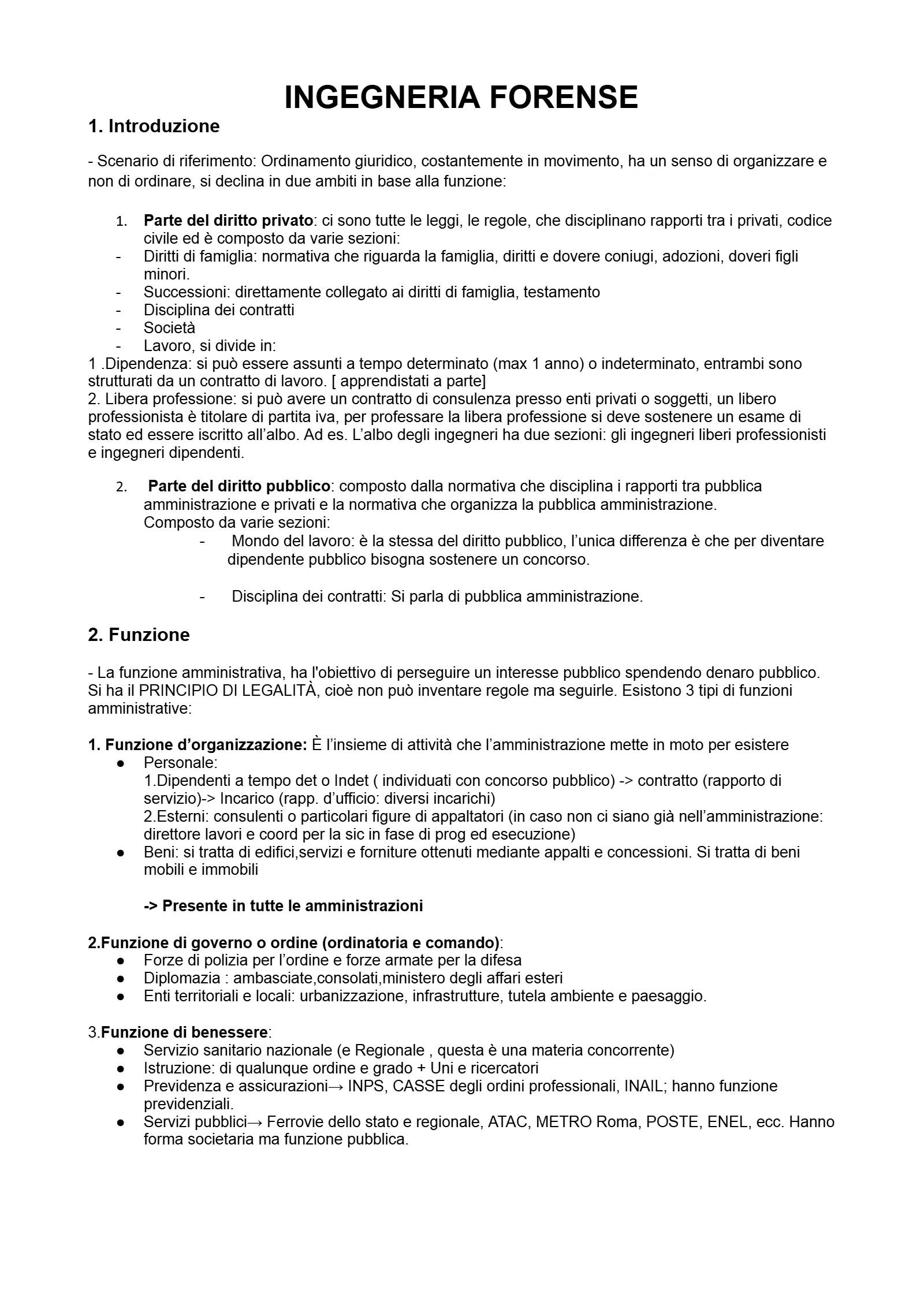Anteprima degli appunti di Ingegneria Forense