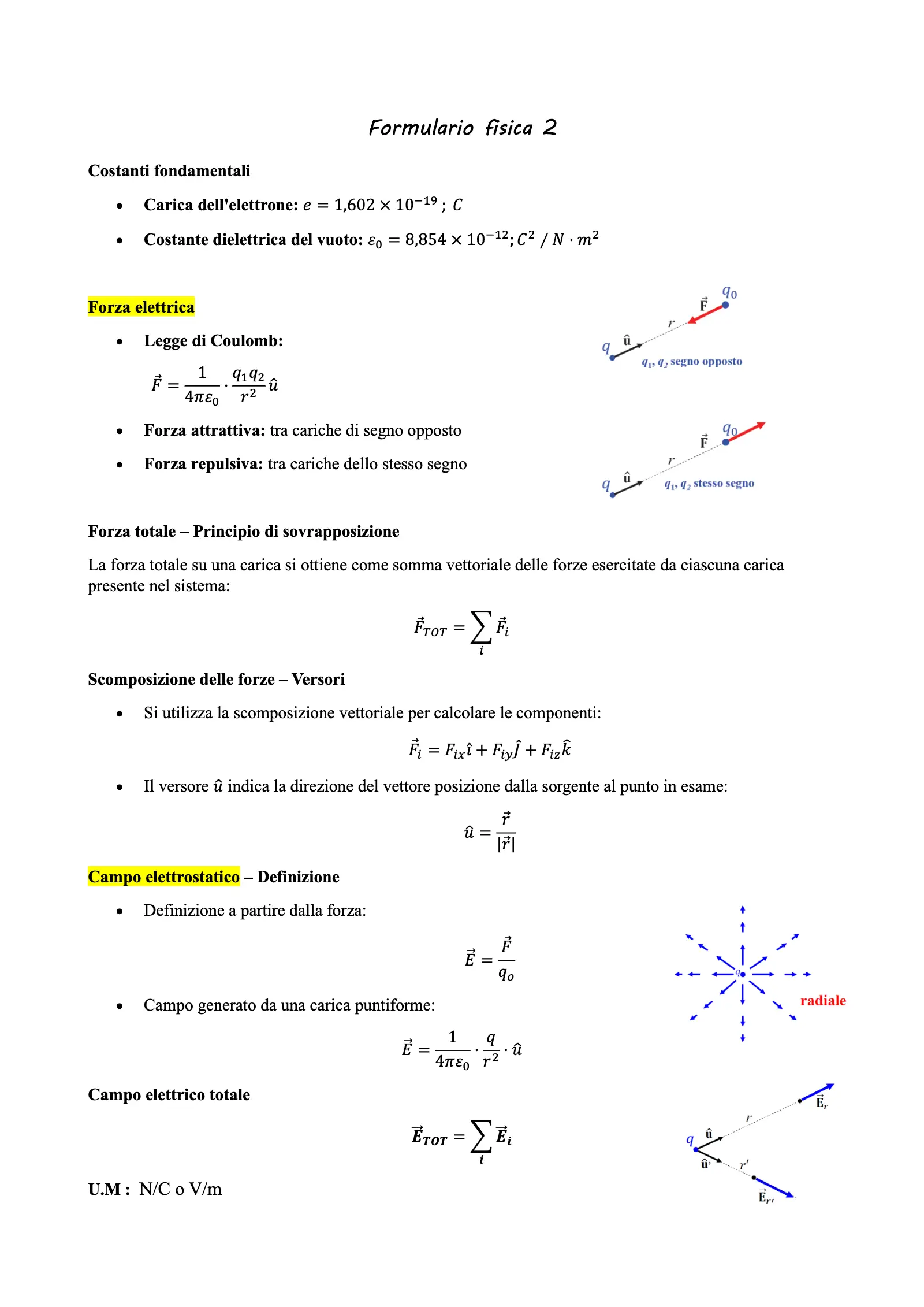 Anteprima degli appunti di Fisica Generale 2
